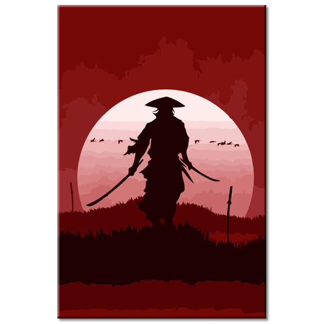 Painting by numbers Samurai warrior shipping from DE