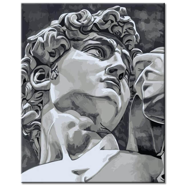 Painting by numbers portrait of David Art shipping from DE