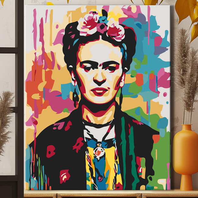 Painting by numbers face vector portrait shipping from DE