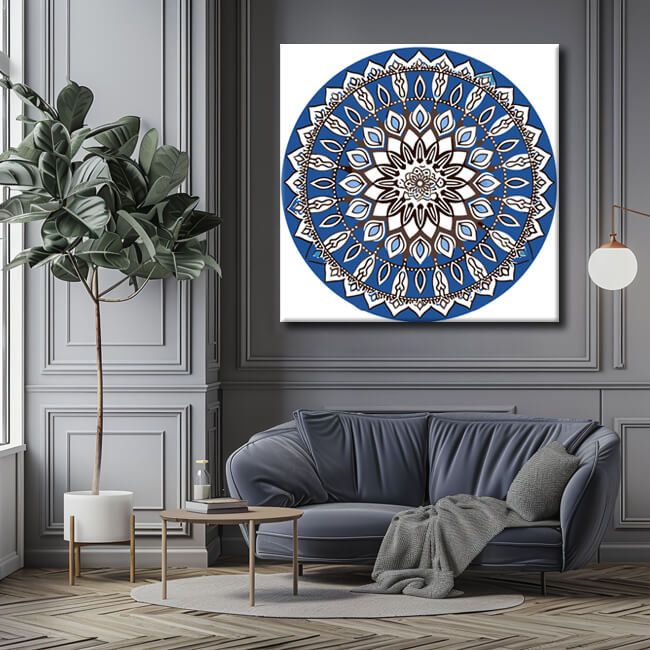 Painting by numbers round mandala shipping from DE-40*40cm-with stretcher frame-with covering service