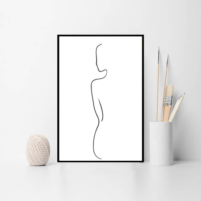 Painting by Numbers Art Minimalism Drawing Silhouette Human II