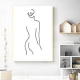 Painting by Numbers Art Minimalism Drawing Silhouette Woman I