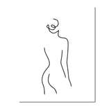 Painting by Numbers Art Minimalism Drawing Silhouette Woman I