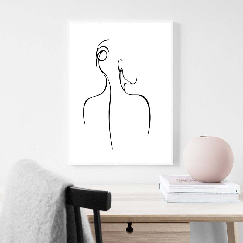Painting by Numbers Art Minimalism Drawing Silhouette Body