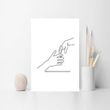 Painting by Numbers Art Minimalism Drawing Hands I