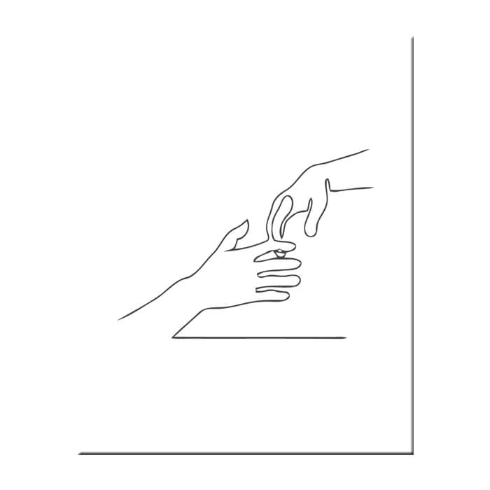 Painting by Numbers Art Minimalism Drawing Hands I