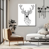 Paint by Numbers Art Line Drawing Geometry Polygon Deer