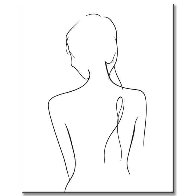 Painting by Numbers Line Drawing Art Silhouette Female Body