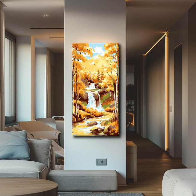 Painting by Numbers Mountain River Landscape