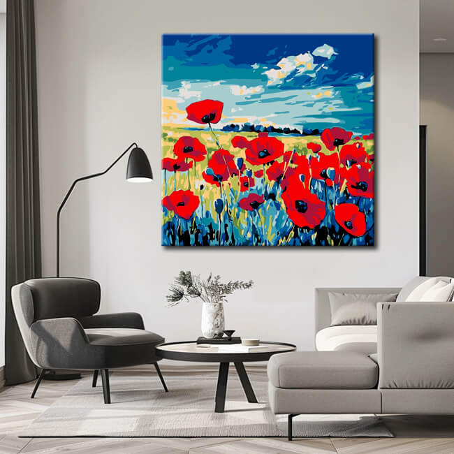 Painting by Numbers Poppy Field