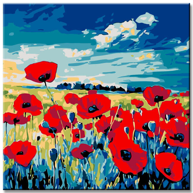 Painting by Numbers Poppy Field