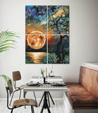 Painting By Numbers Full Moon Evening Mood 4 Pieces -