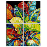 Painting By Numbers Tropical Artificial Plant 4 Pieces -