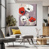 Painting by Numbers Red White Poppies