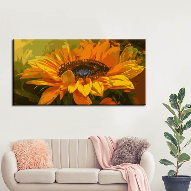 Painting by numbers sunflower in bloom shipping from DE