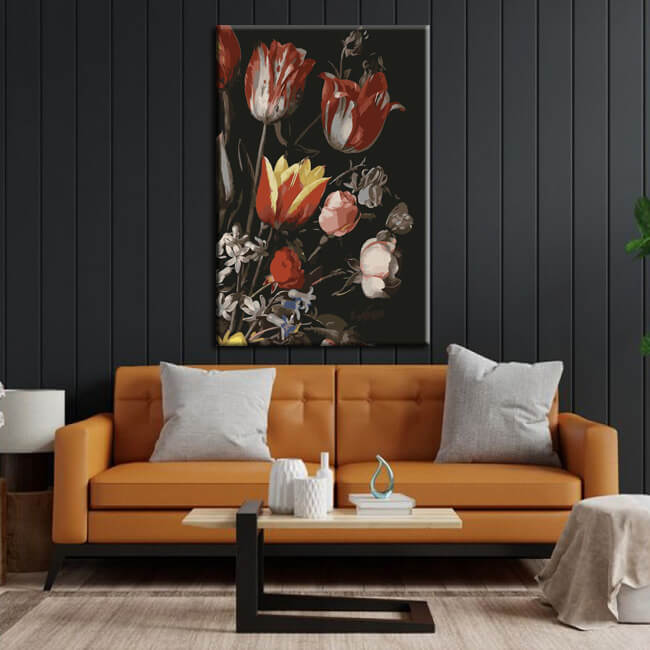 Painting by numbers tulip flowers bouquet shipping from DE