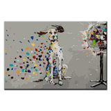 Paint By Numbers ArtÂ  Colorful Dots Fly Away Due To Fan