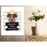 Painting By Numbers Art Criminal Dog With Cowboy Hat