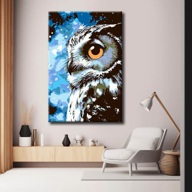 Painting by Numbers Art Animal Owl in Profile