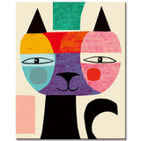 Paint By Numbers Colorful Cat Face Art Picture
