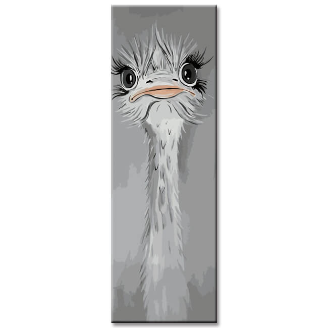 Paint By Numbers Art Painting Ostrich Bird Panorama