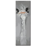 Paint By Numbers Art Painting Ostrich Bird Panorama