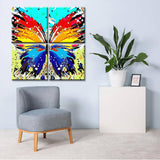 Painting By Numbers Colorful Butterfly 4-Panel -