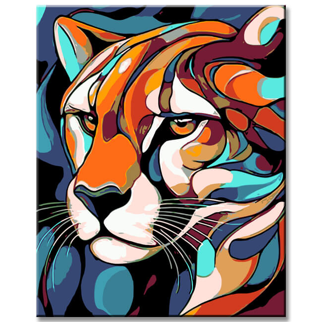 Paint by Numbers Cheetah Art Illustration