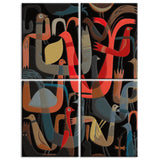 Painting by Numbers Abstract Art of Birds 4 Panel