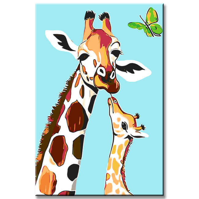 Painting by Numbers Giraffe with A Curved Neck