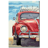 Paint By Numbers Retro Car Vw Beetle