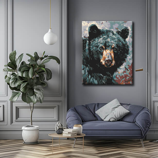 Painting by Numbers Black Bear I