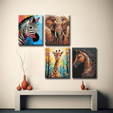 Exotic Animals Canvas Art VIbrant And Detailed Gallery Wall Art