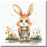 Cute bunny - painting by numbers