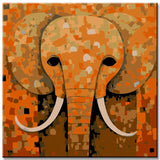 Emblem Elephant Face - Painting by Numbers