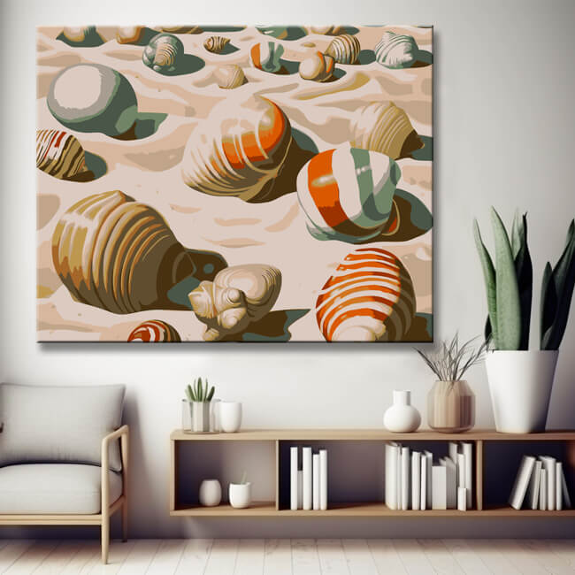 De Chirico Shell Beach - Painting by Numbers