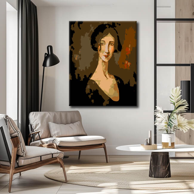 Paint by Numbers Painting Lady Portrait