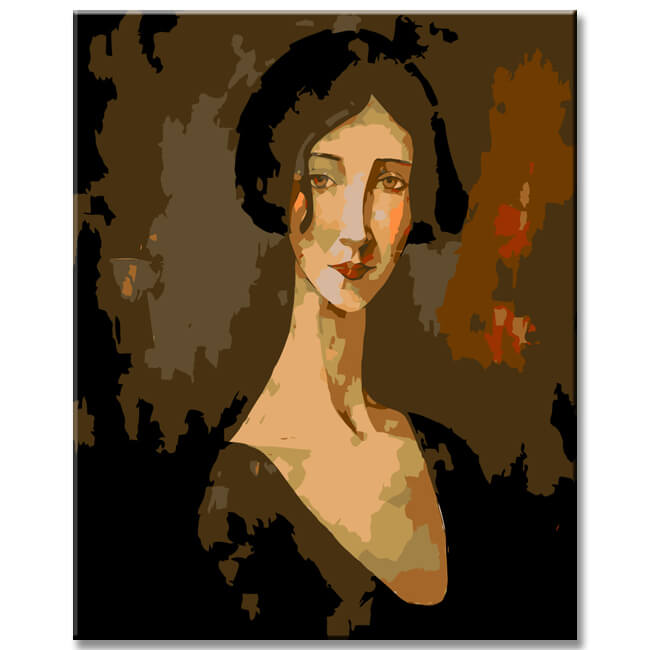 Paint by Numbers Painting Lady Portrait