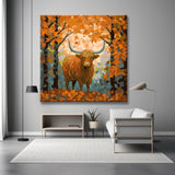 Highland Cattle in The Magical forest Painting by Numbers