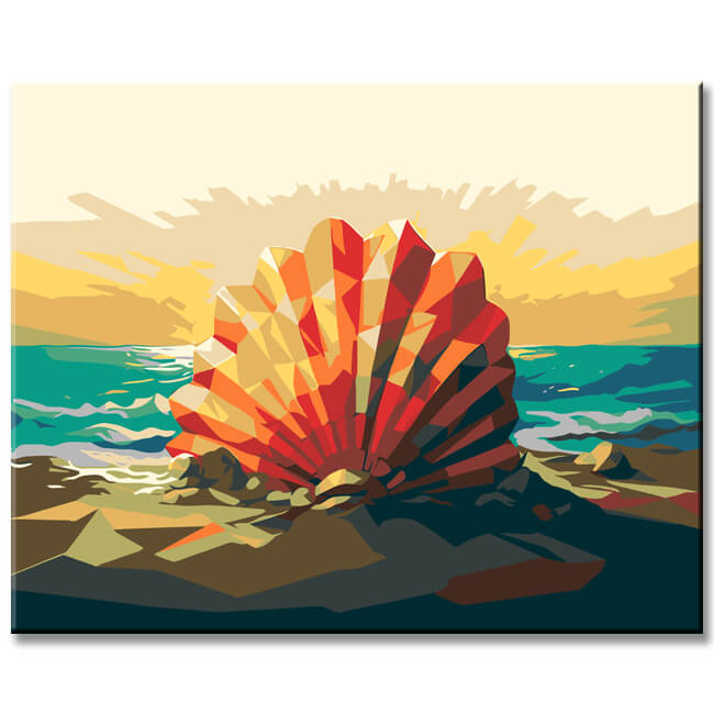 Colorful Shell - Painting by Numbers