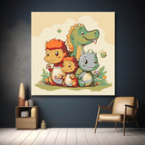 Cute Dinosaur with Family 2 - Painting by Numbers