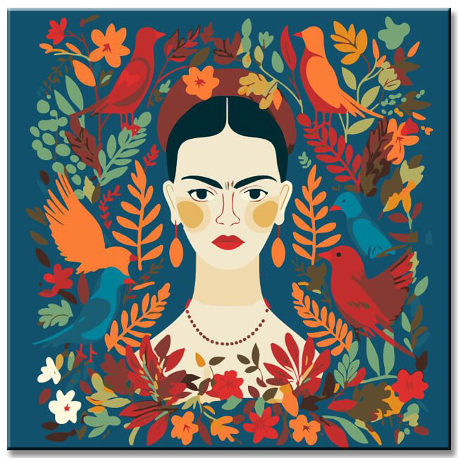 Frida Kahlo in Otomi style - painting by numbers