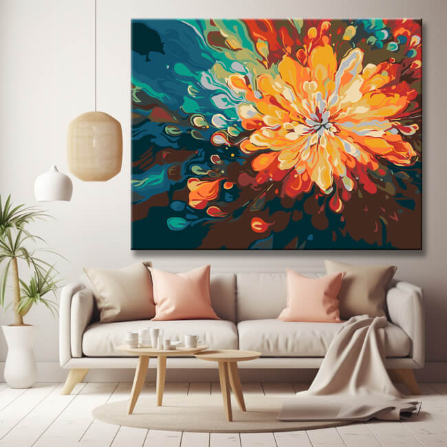 Colorful flowers - painting by numbers