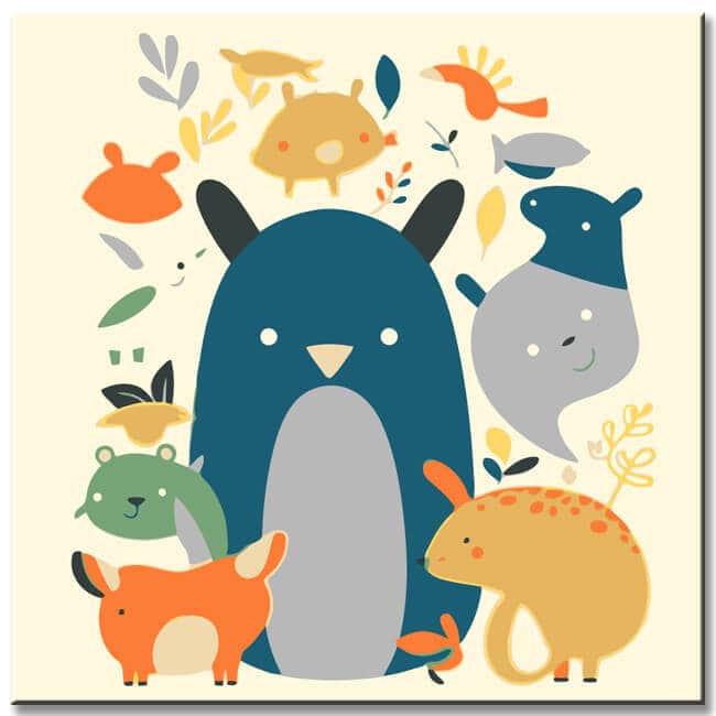 Animal Children Painting by Numbers