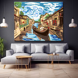 Gondola in the canal - painting by numbers