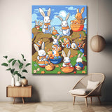 Easter Bunny Joy - Painting by Numbers