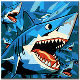Paint by Numbers Animal Motif Shark