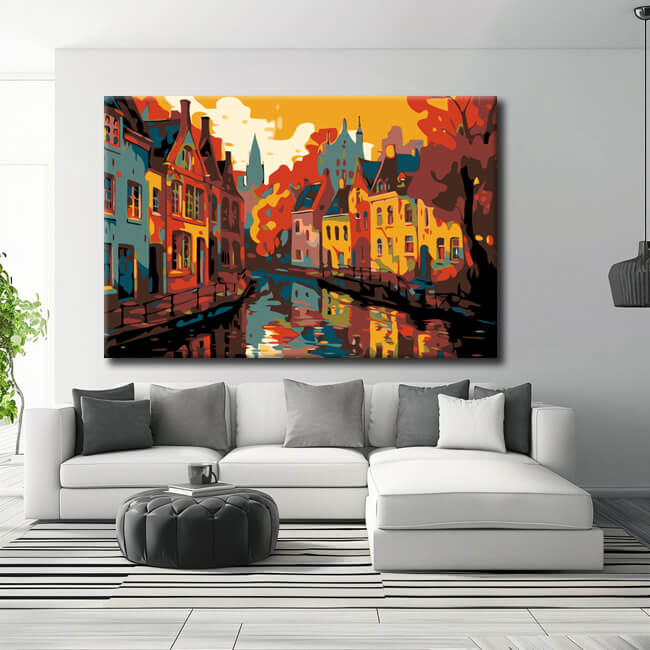 Paint By Numbers Canal Painting