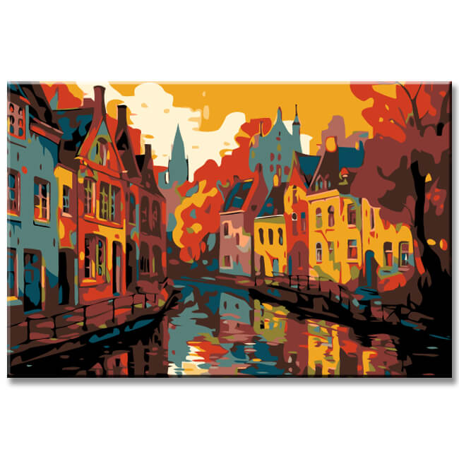 Paint By Numbers Canal Painting