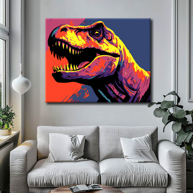 Fascinating T-Rex - Paint by Numbers